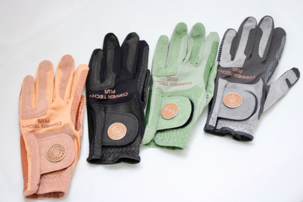 Copper Tech Plus Men's Golf Gloves Worn On Left Hand