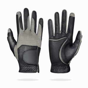 Premium Pickleball Glove | Premium Kangaroo Leather Ultimate Grip | Breathable Coolskin | Men's Right Hand (Black/Grey)