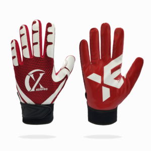 XEIR Pro Football Gloves White - Navy | Ultimate Grip Receiver Gloves